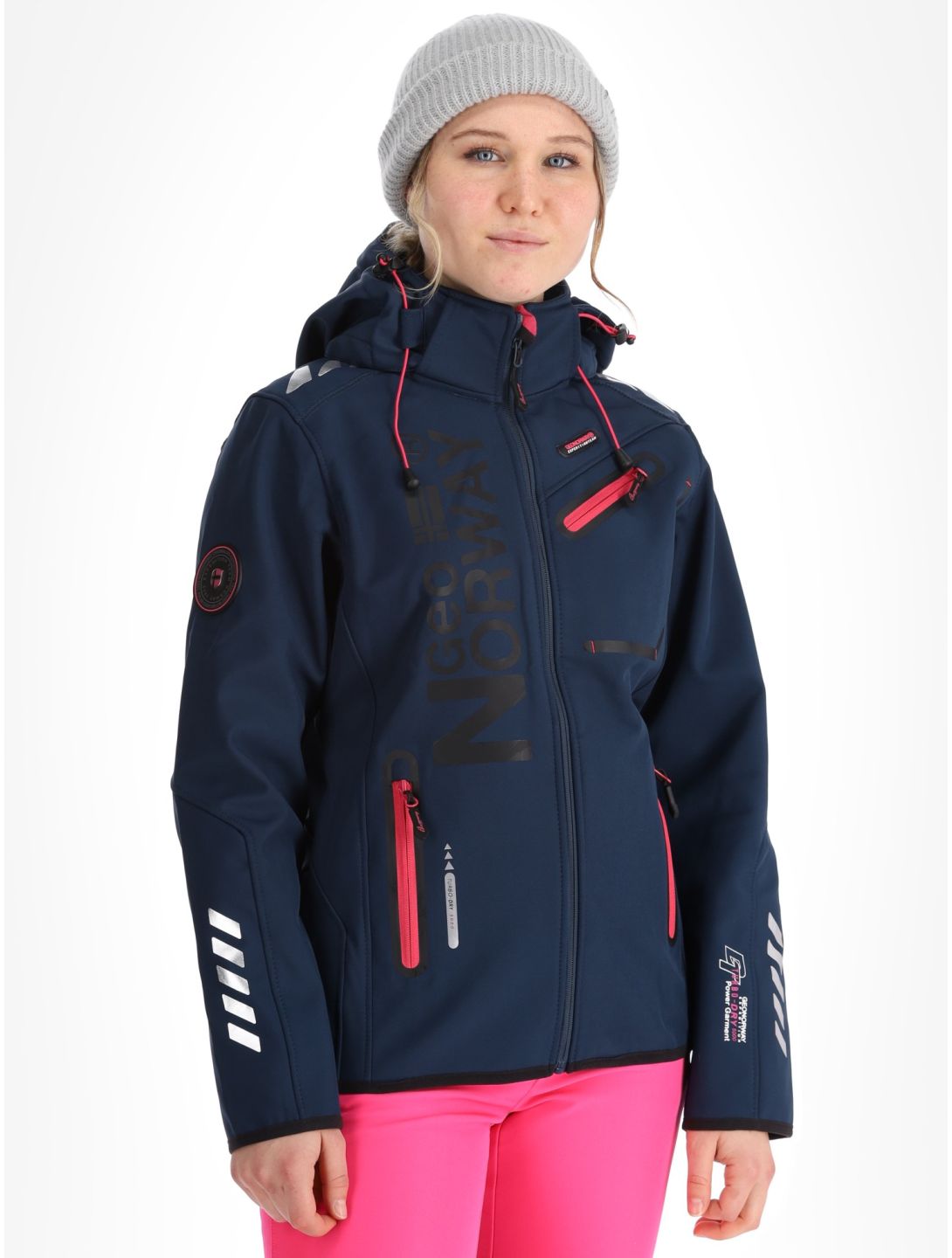 Geographical Norway, Reine softshell donna Navy / Pink blu, rosa 