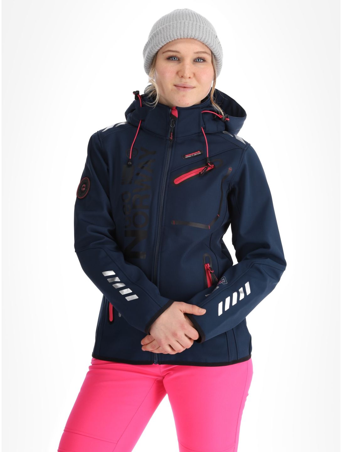 Geographical Norway, Reine softshell donna Navy / Pink blu, rosa 