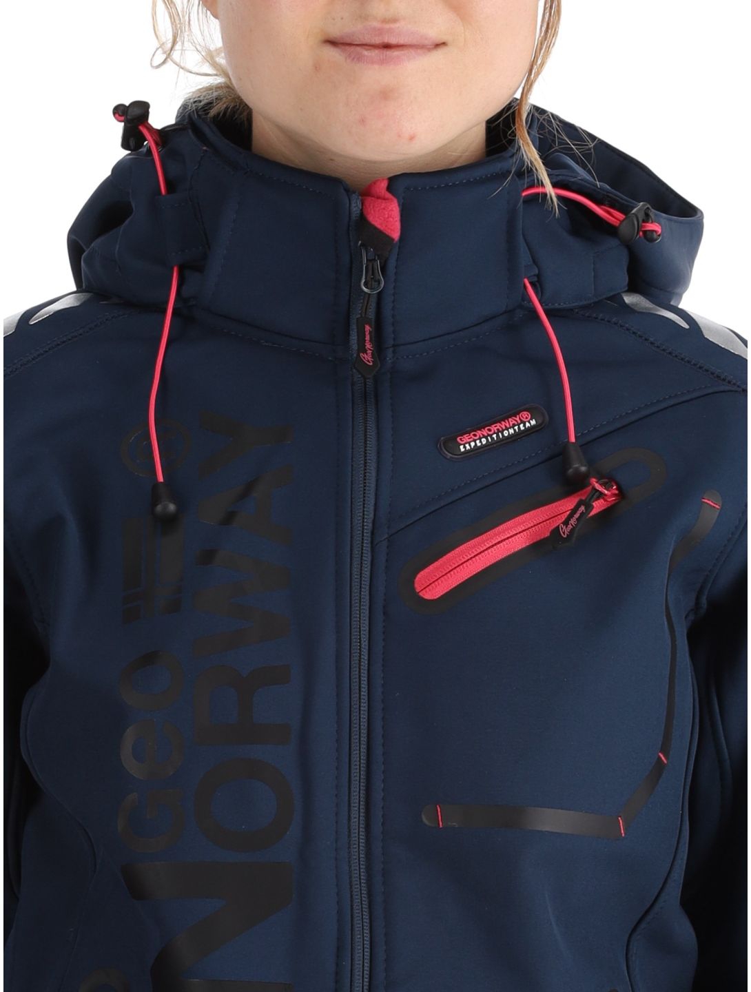 Geographical Norway, Reine softshell donna Navy / Pink blu, rosa 