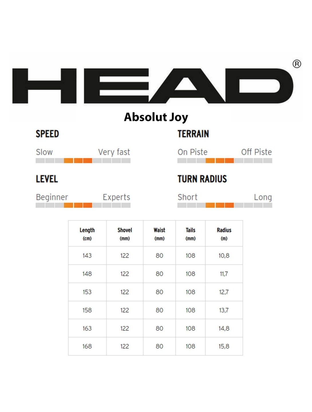 Head, e.absolut Joy + Joy 9 GW SLR (2023/24) sci donna 