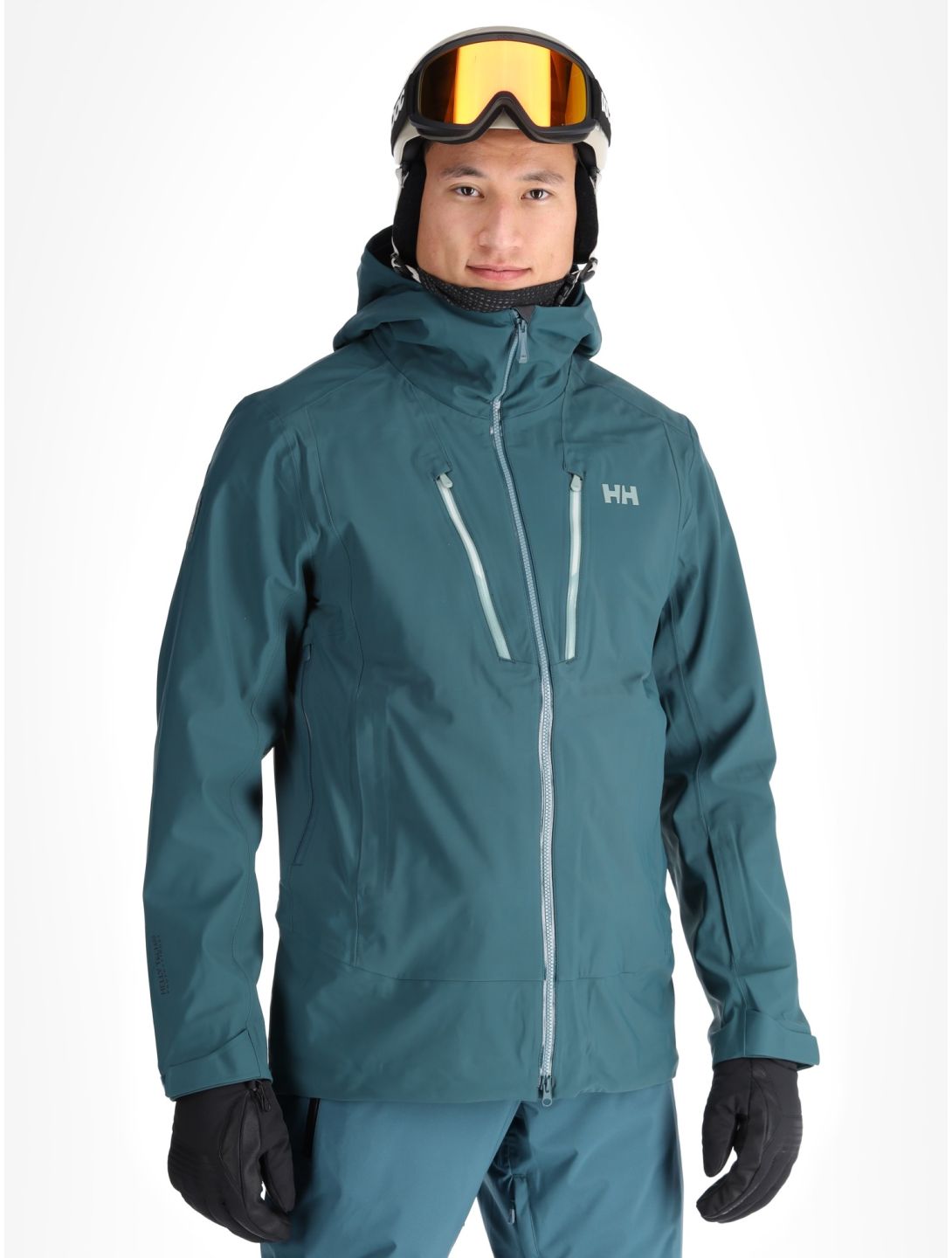 Helly Hansen, Alpha 3L Long Shell guscio uomo Dark Creek verde 