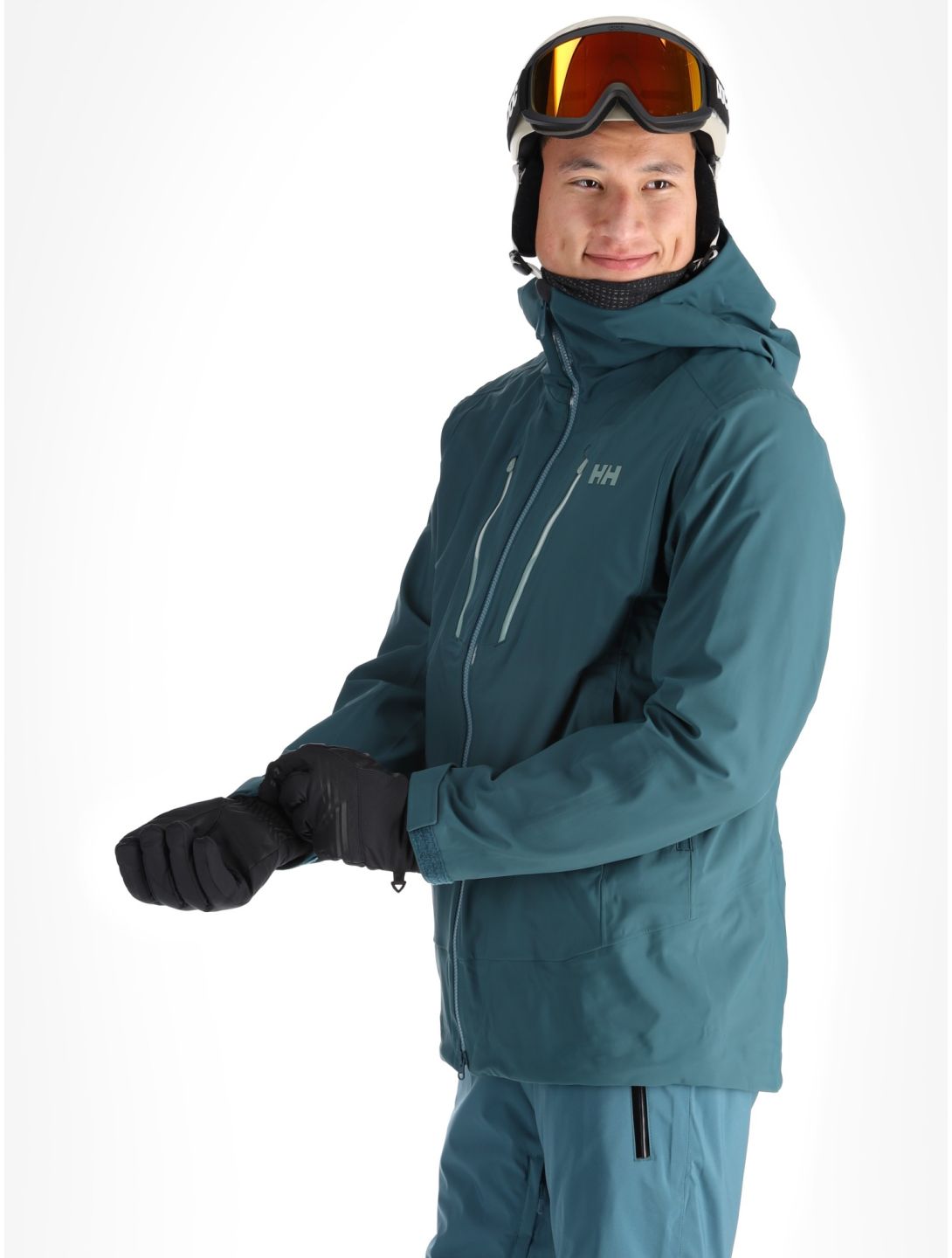 Helly Hansen, Alpha 3L Long Shell guscio uomo Dark Creek verde 