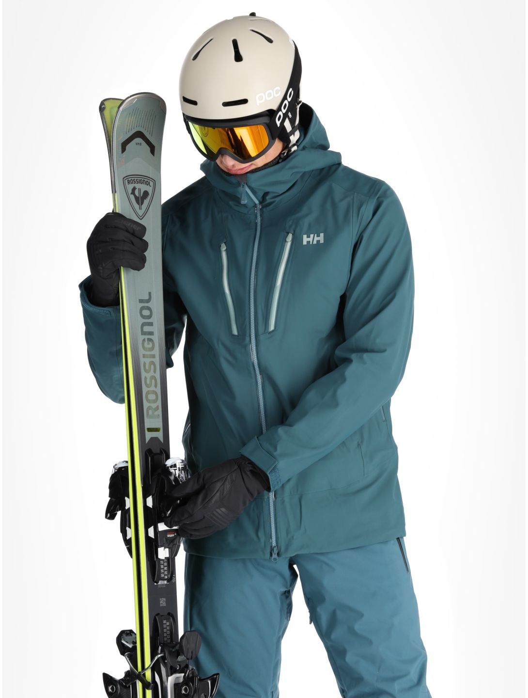 Helly Hansen, Alpha 3L Long Shell guscio uomo Dark Creek verde 