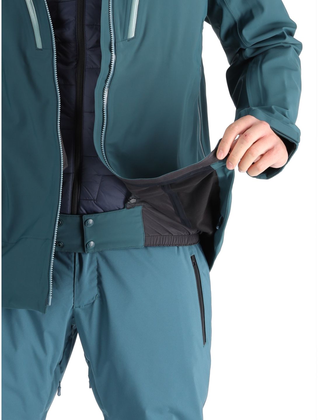 Helly Hansen, Alpha 3L Long Shell guscio uomo Dark Creek verde 