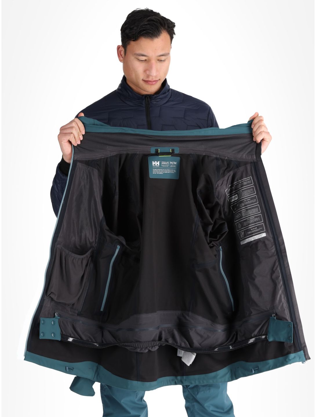 Helly Hansen, Alpha 3L Long Shell guscio uomo Dark Creek verde 