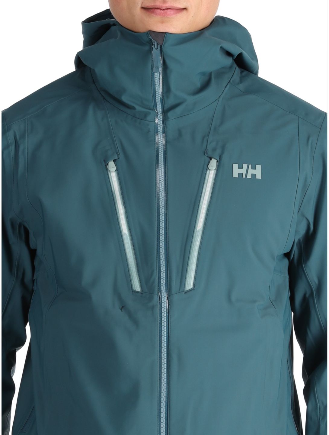 Helly Hansen, Alpha 3L Long Shell guscio uomo Dark Creek verde 