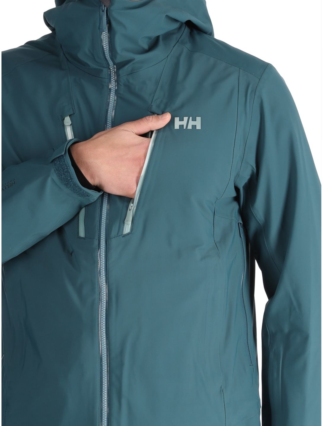 Helly Hansen, Alpha 3L Long Shell guscio uomo Dark Creek verde 