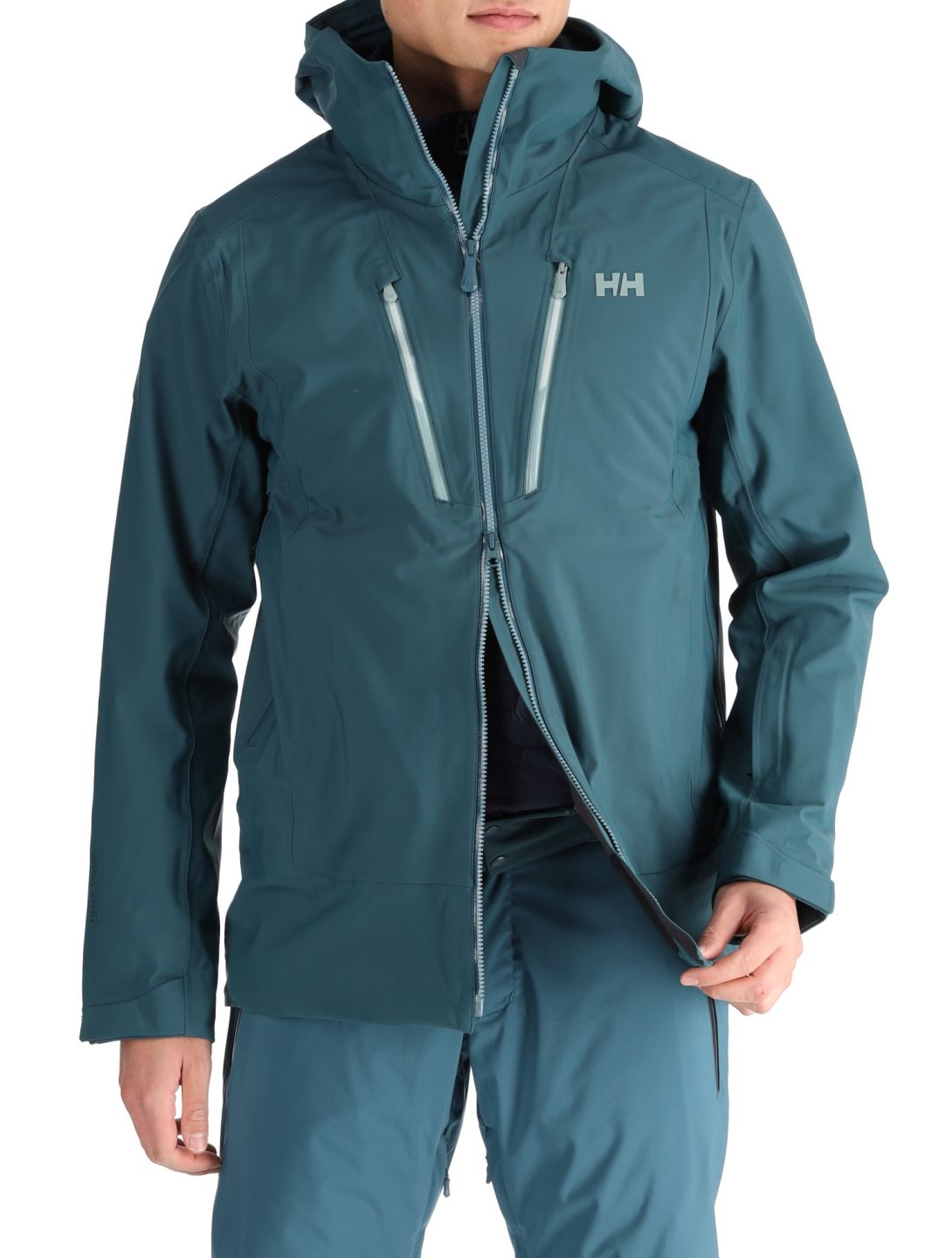 Helly Hansen, Alpha 3L Long Shell guscio uomo Dark Creek verde 