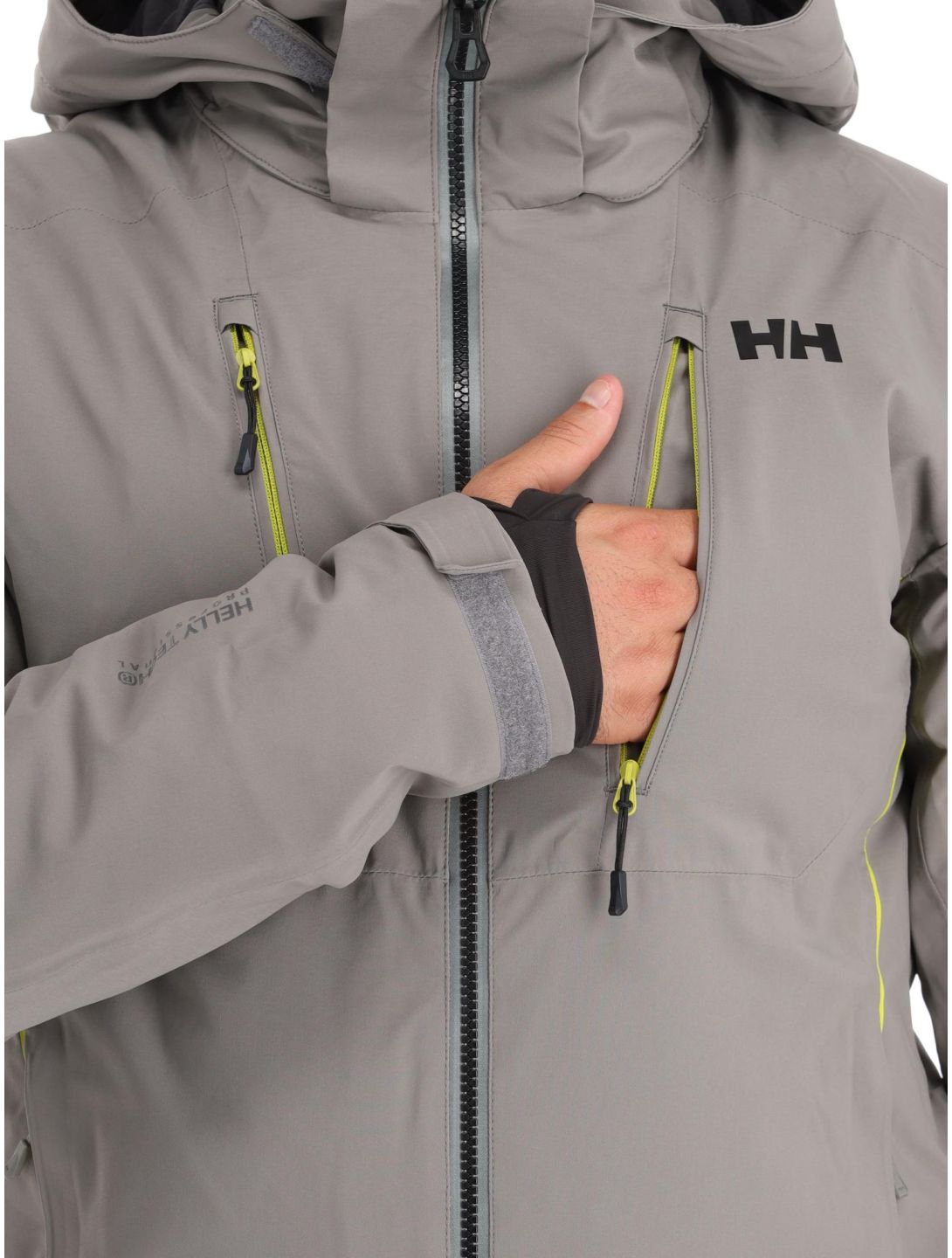 Helly Hansen, Alpha 4.0 giacca sci uomo Concrete grigio 