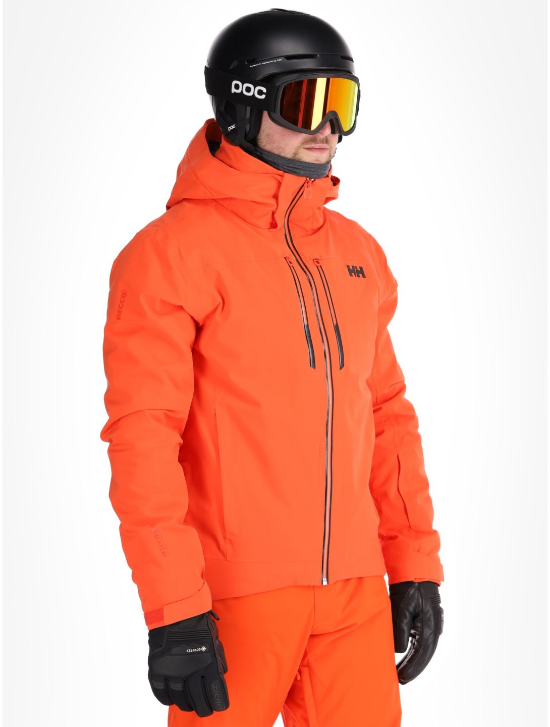 Helly Hansen, Alpha Lifaloft giacca sci uomo Cherry Tomato arancio 