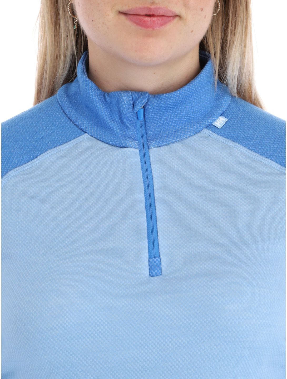 Helly Hansen, W Lifa Merino Midweight 1/2 Zip maglione donna Bright Blue blu 