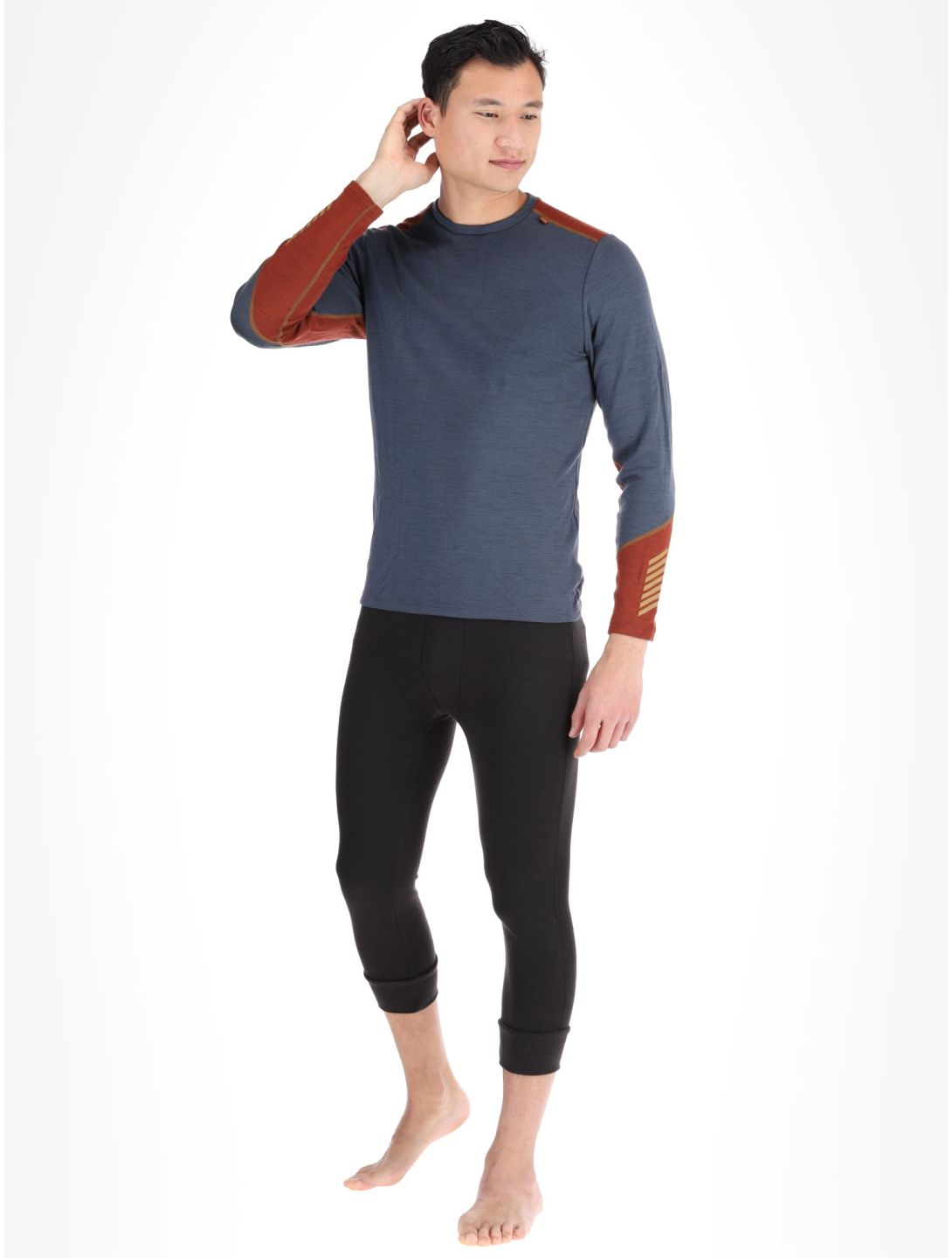 Helly Hansen, Lifa Merino Midweight Crew maglia termica uomo Alpine Frost grigio 