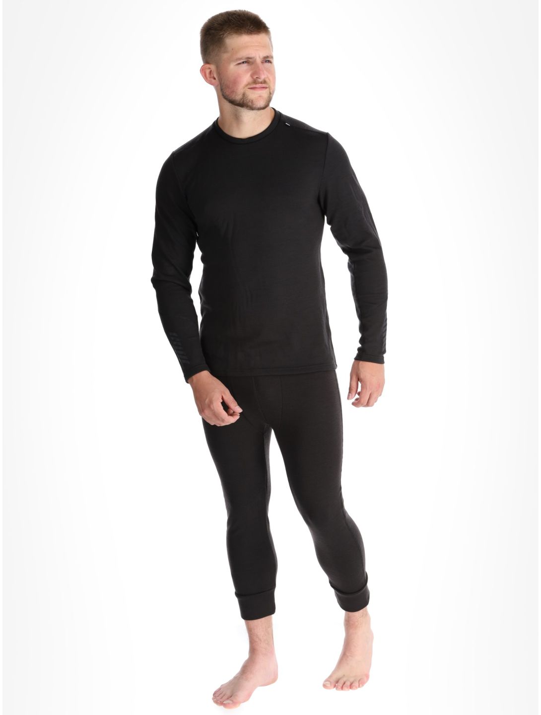 Helly Hansen, Lifa Merino Midweight Crew maglia termica uomo Black nero 