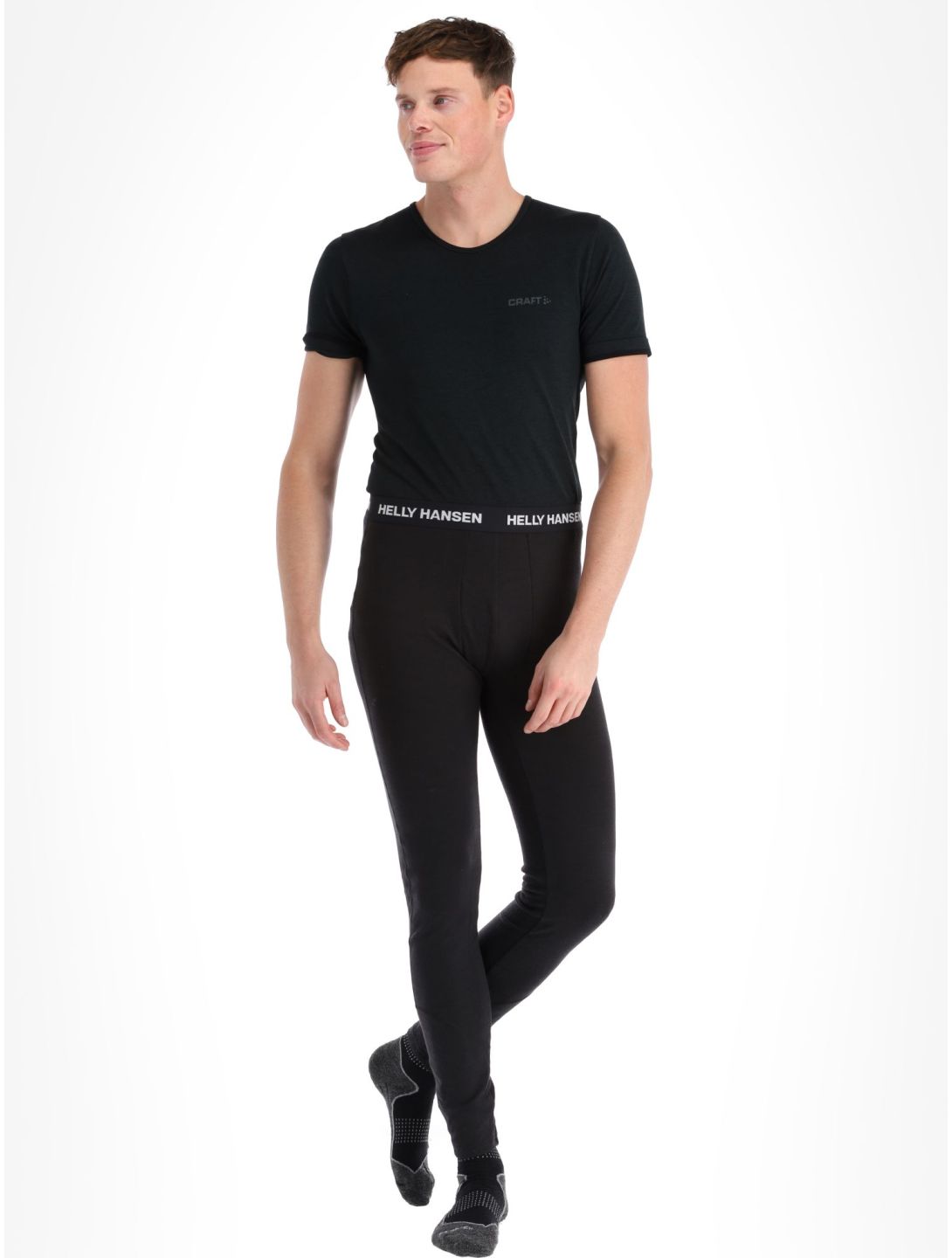 Helly Hansen, Lifa Merino Midweight pantaloni termici uomo Black nero 