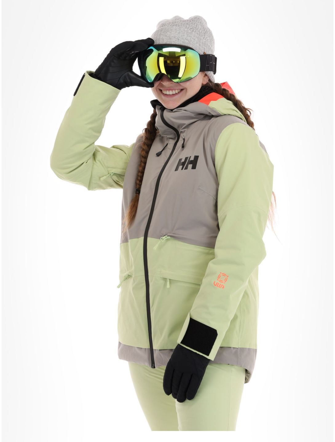 Helly Hansen, Powchaser 2.0 giacca sci donna Iced Matcha verde 