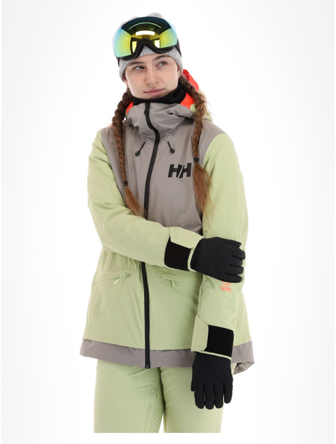 Helly Hansen, Powchaser 2.0 giacca sci donna Iced Matcha verde 