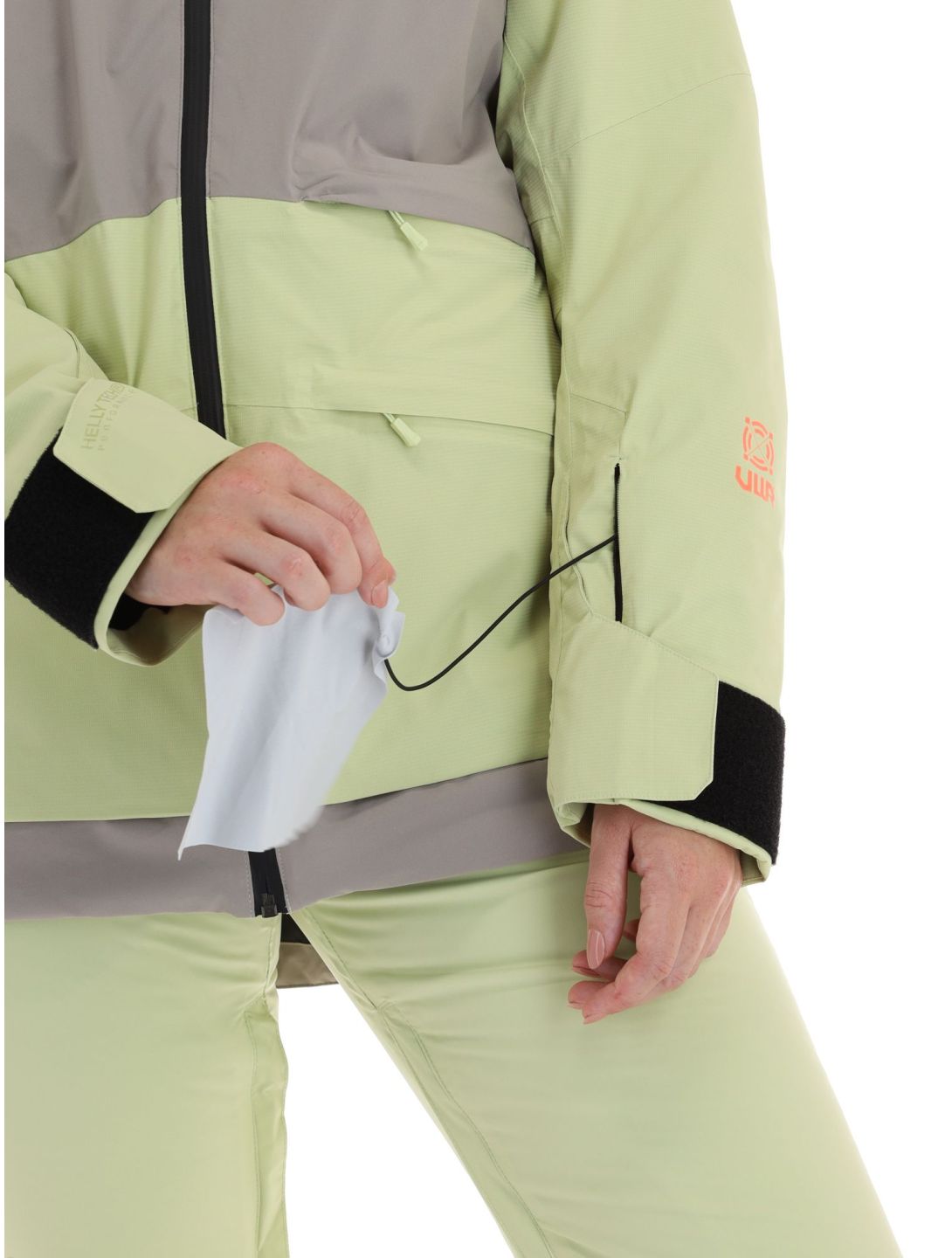 Helly Hansen, Powchaser 2.0 giacca sci donna Iced Matcha verde 