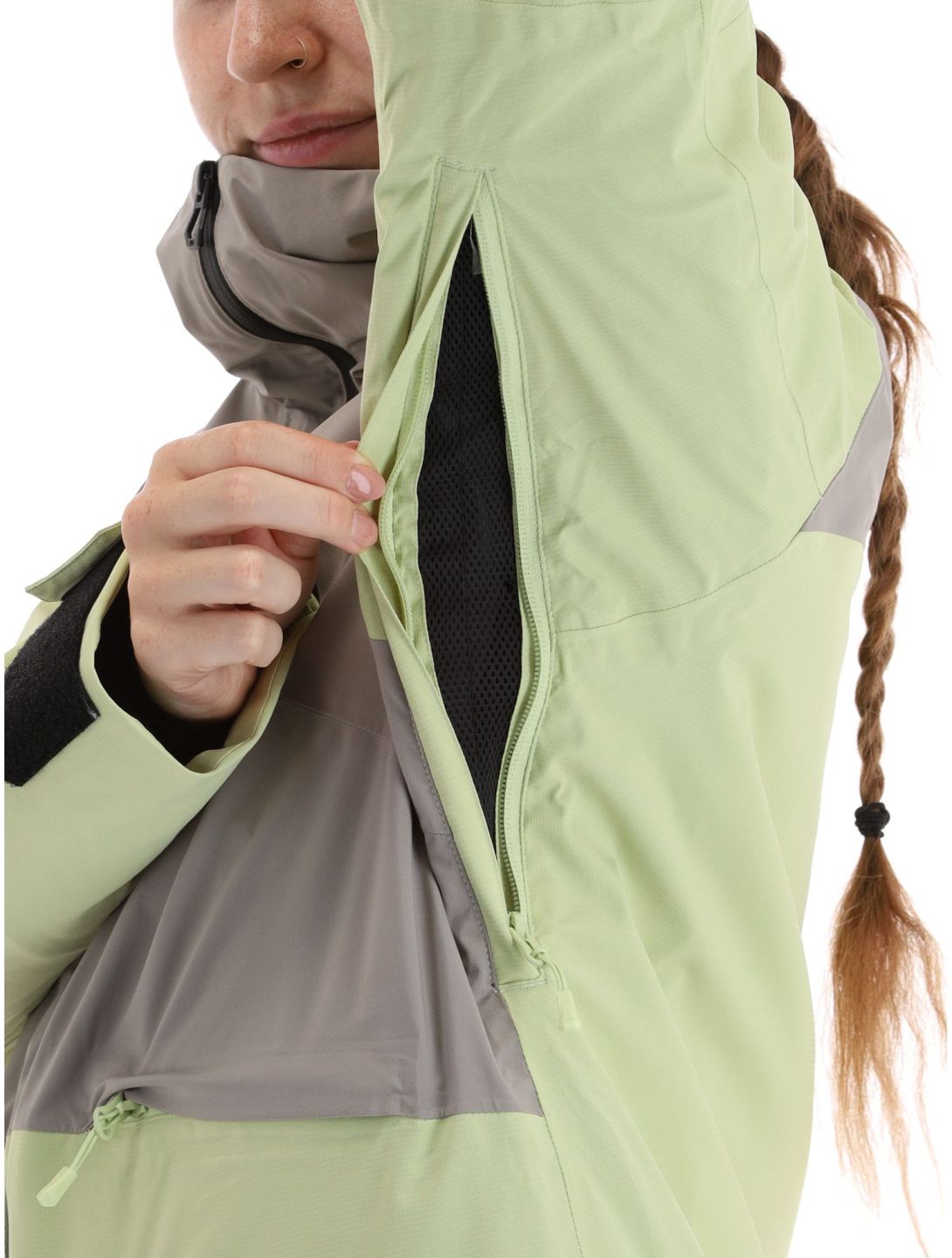 Helly Hansen, Powchaser 2.0 giacca sci donna Iced Matcha verde 