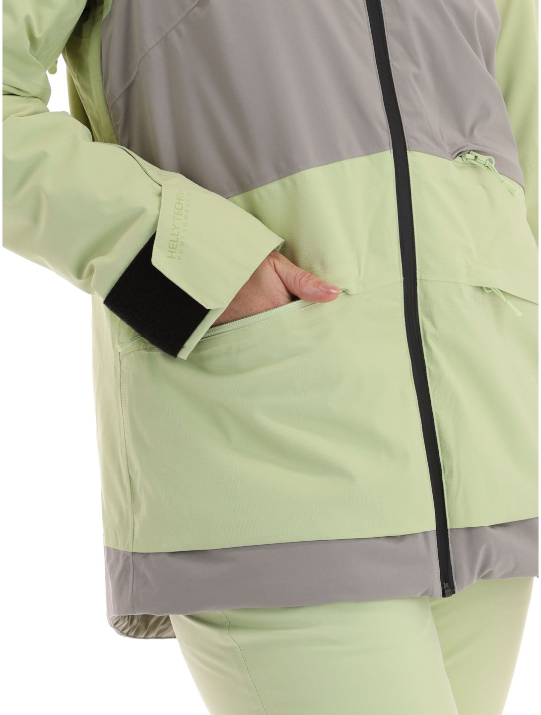 Helly Hansen, Powchaser 2.0 giacca sci donna Iced Matcha verde 