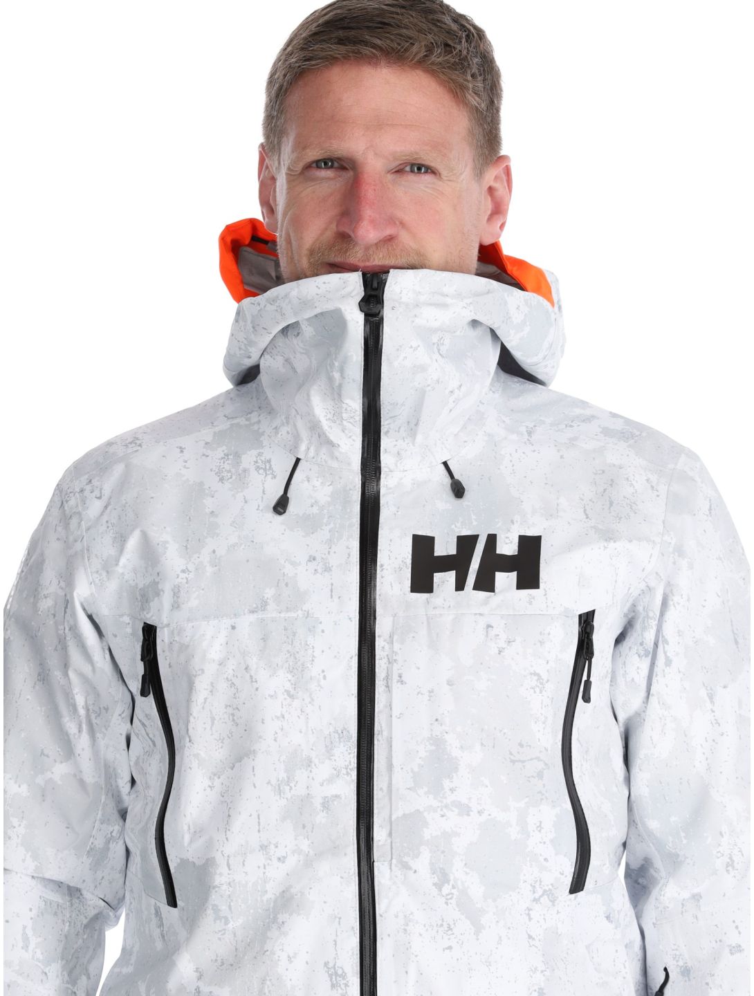 Helly Hansen, Sogn Shell 2.0 guscio uomo Grey Fog Snow Camo AOP bianco, grigio 