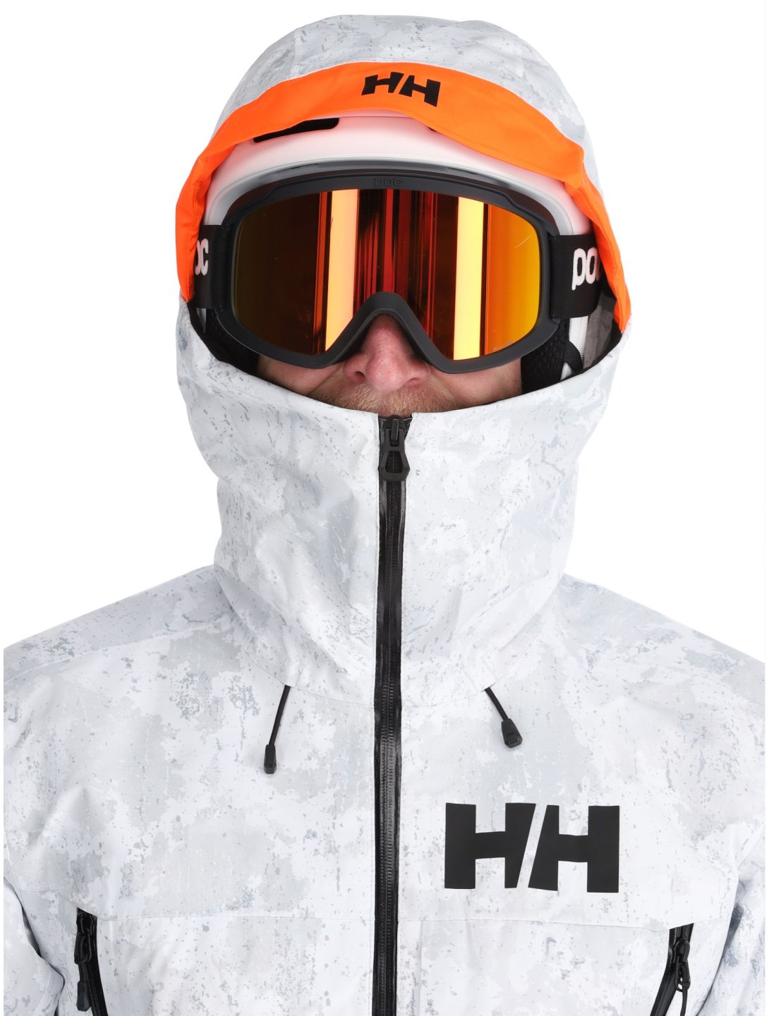 Helly Hansen, Sogn Shell 2.0 guscio uomo Grey Fog Snow Camo AOP bianco, grigio 