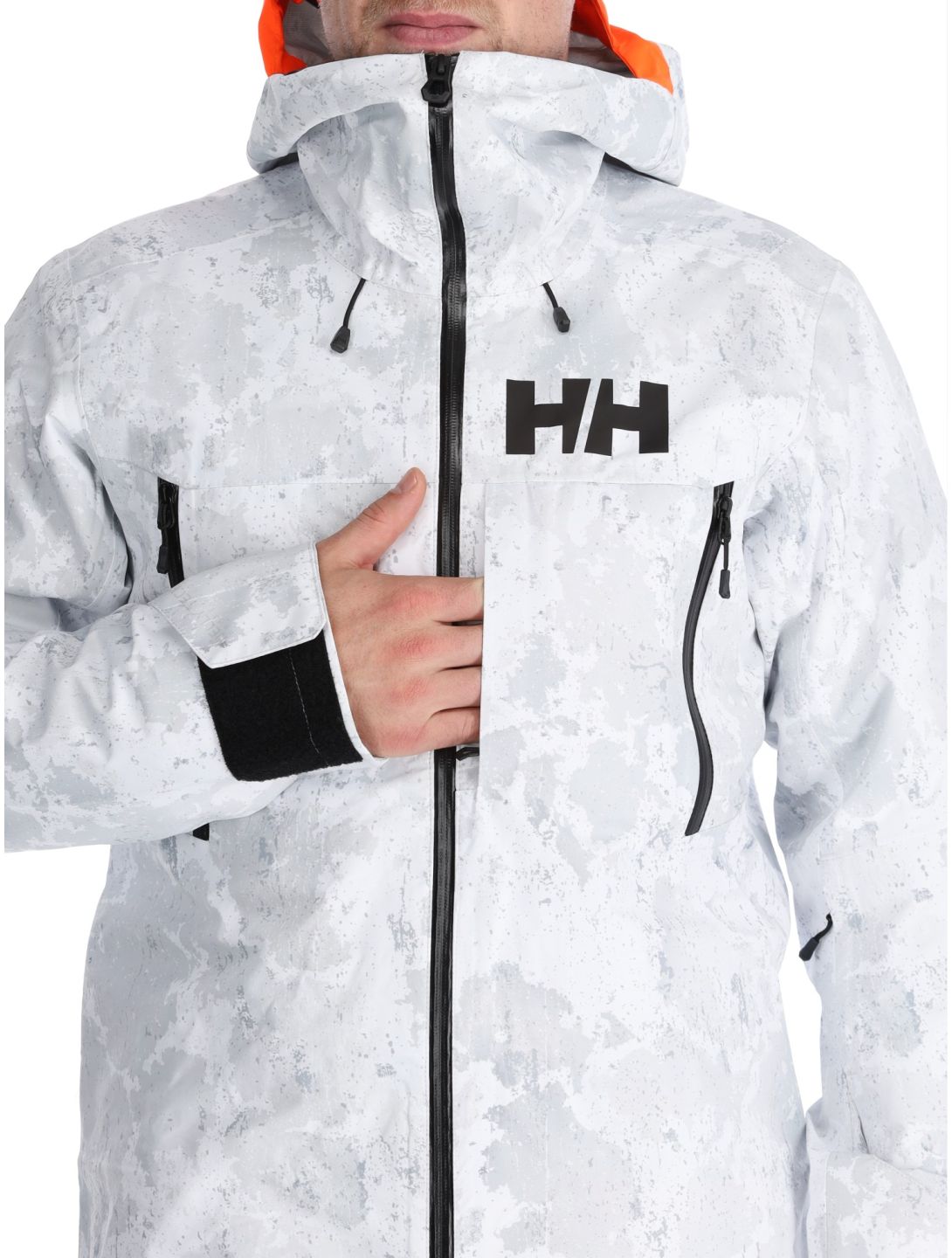 Helly Hansen, Sogn Shell 2.0 guscio uomo Grey Fog Snow Camo AOP bianco, grigio 