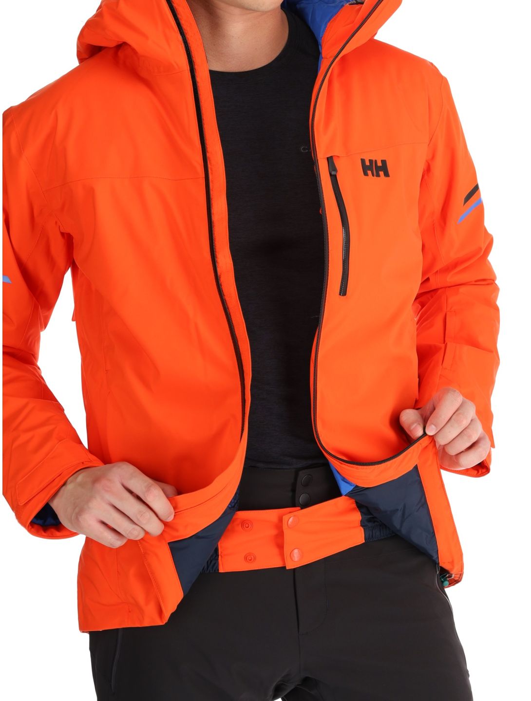 Helly Hansen, Swift Team giacca sci uomo Cherry Tomato arancio 