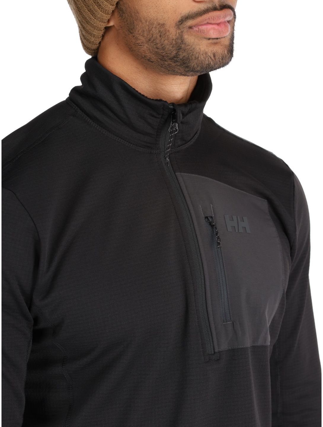 Helly Hansen, Versalite 1/2 Zip maglione uomo Black nero 