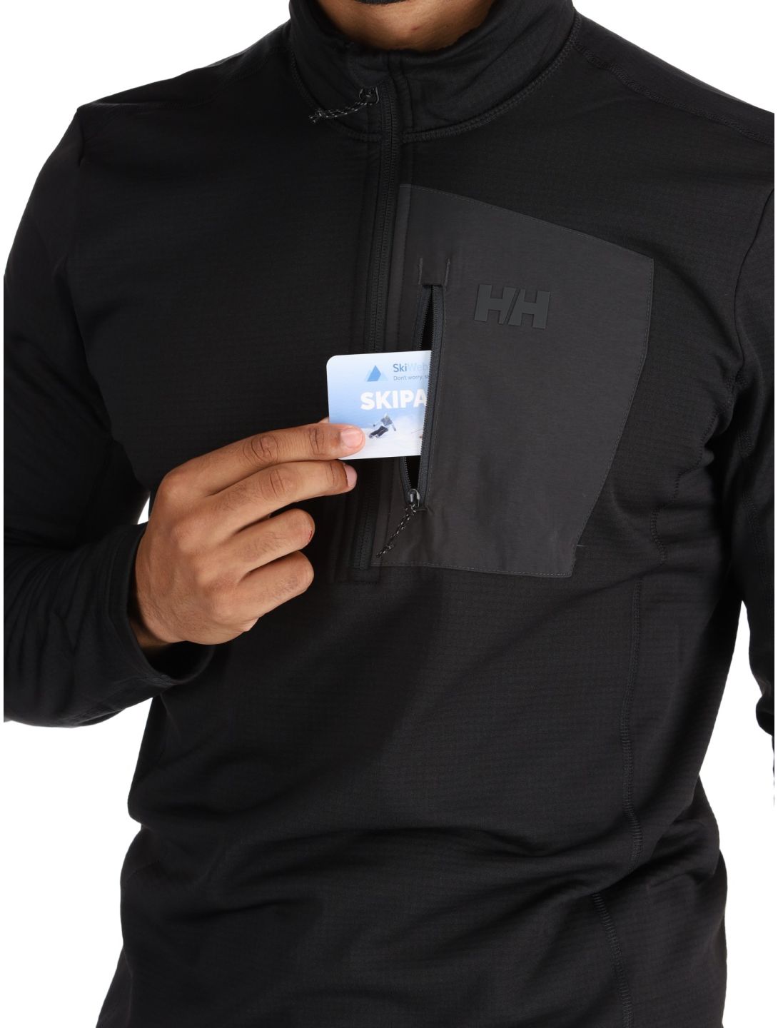 Helly Hansen, Versalite 1/2 Zip maglione uomo Black nero 