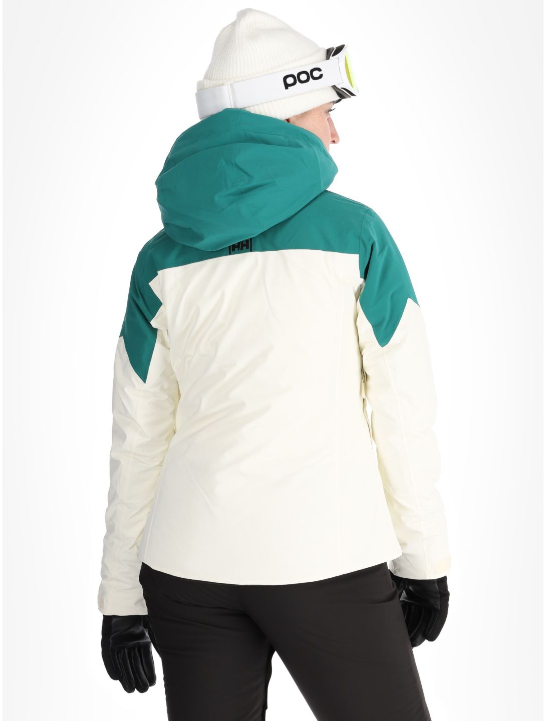 Helly Hansen, W Alphelia giacca sci donna Emerald Snow bianco, verde 