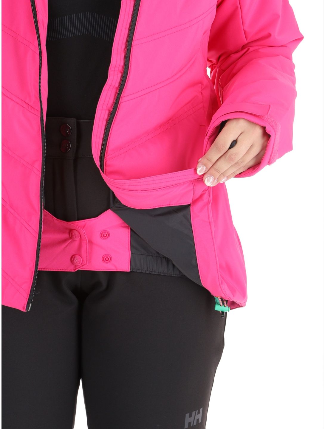 Helly Hansen, W Alpine Insulated giacca sci donna Dragon Fruit Black nero, rosa 