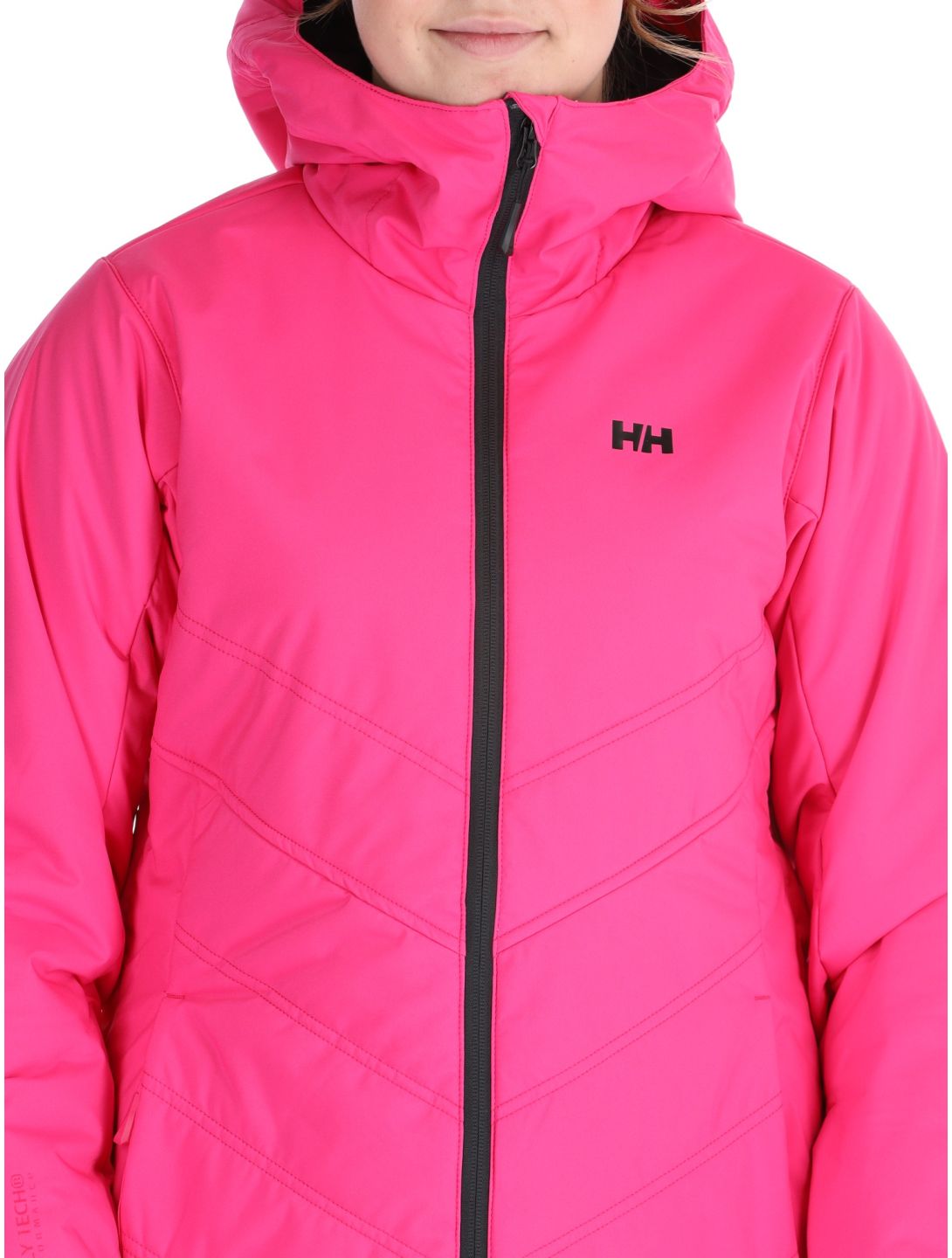 Helly Hansen, W Alpine Insulated giacca sci donna Dragon Fruit Black nero, rosa 