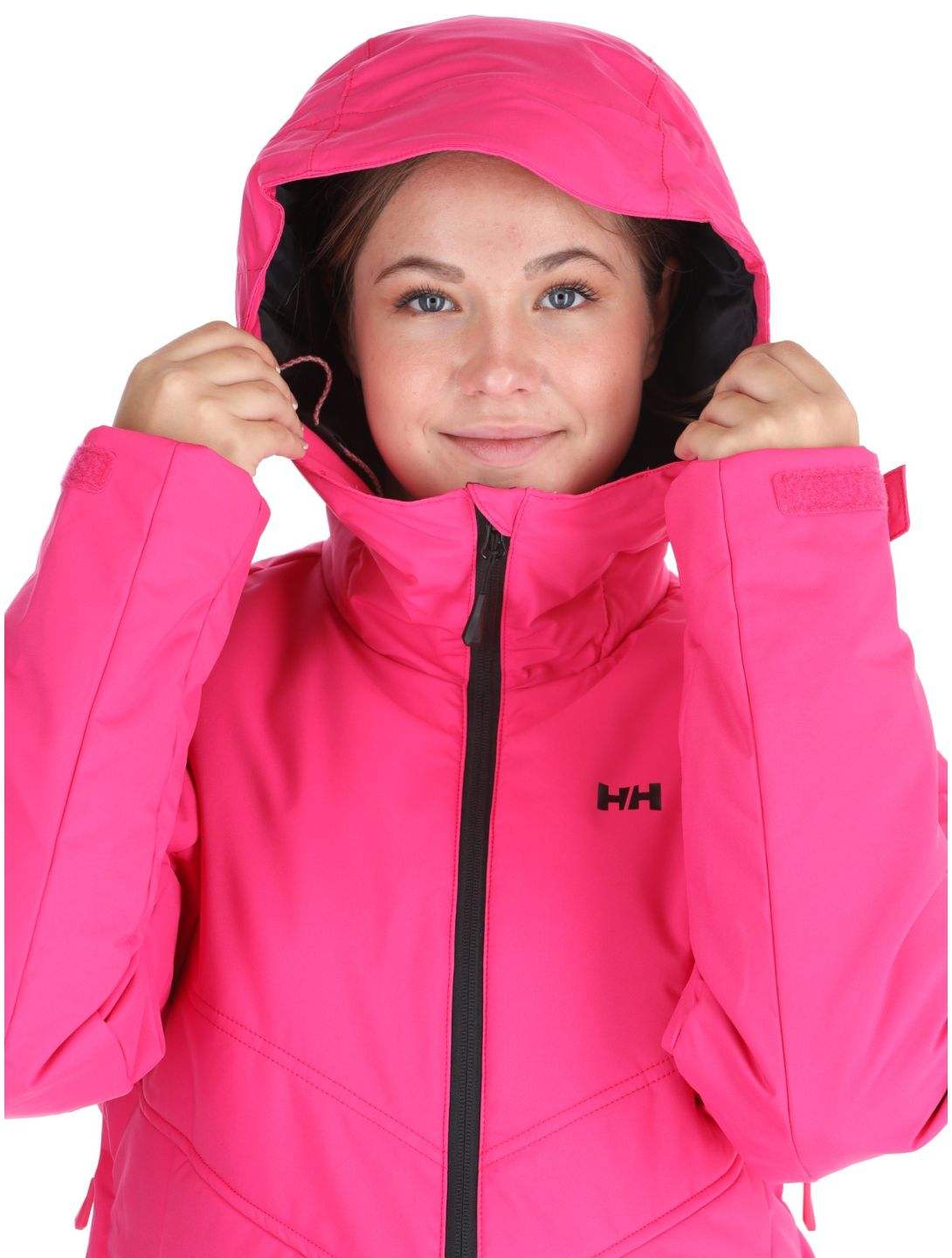 Helly Hansen, W Alpine Insulated giacca sci donna Dragon Fruit Black nero, rosa 