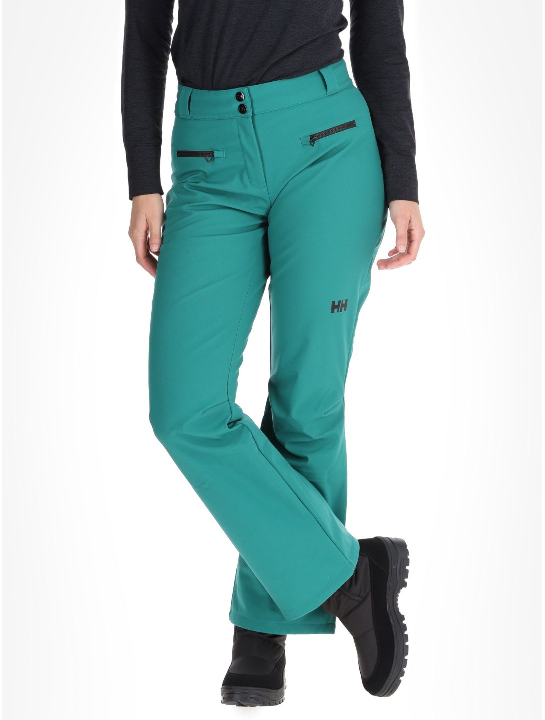 Helly Hansen, W Bellissimo 2 pantaloni da sci softshell donna Emerald verde 