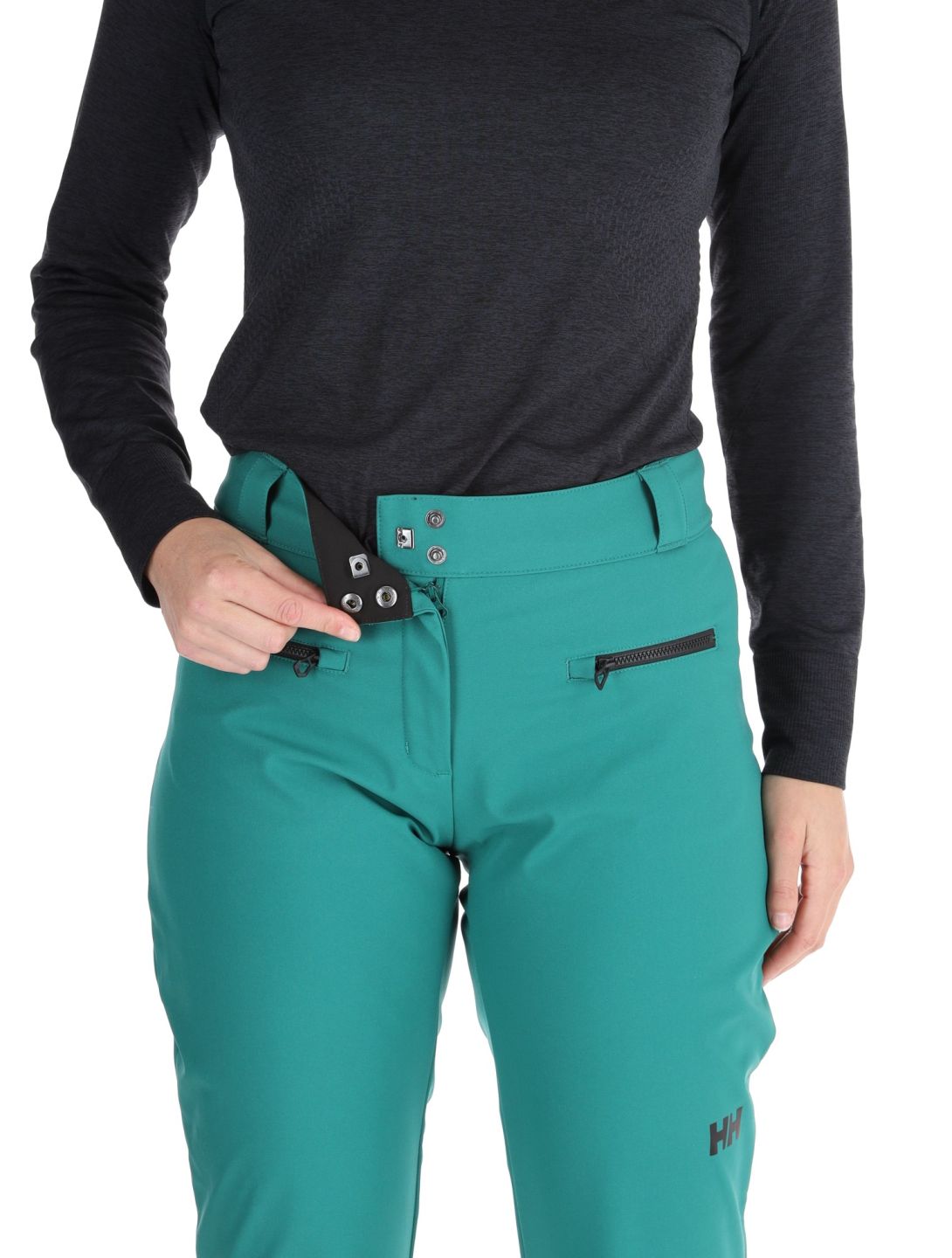 Helly Hansen, W Bellissimo 2 pantaloni da sci softshell donna Emerald verde 