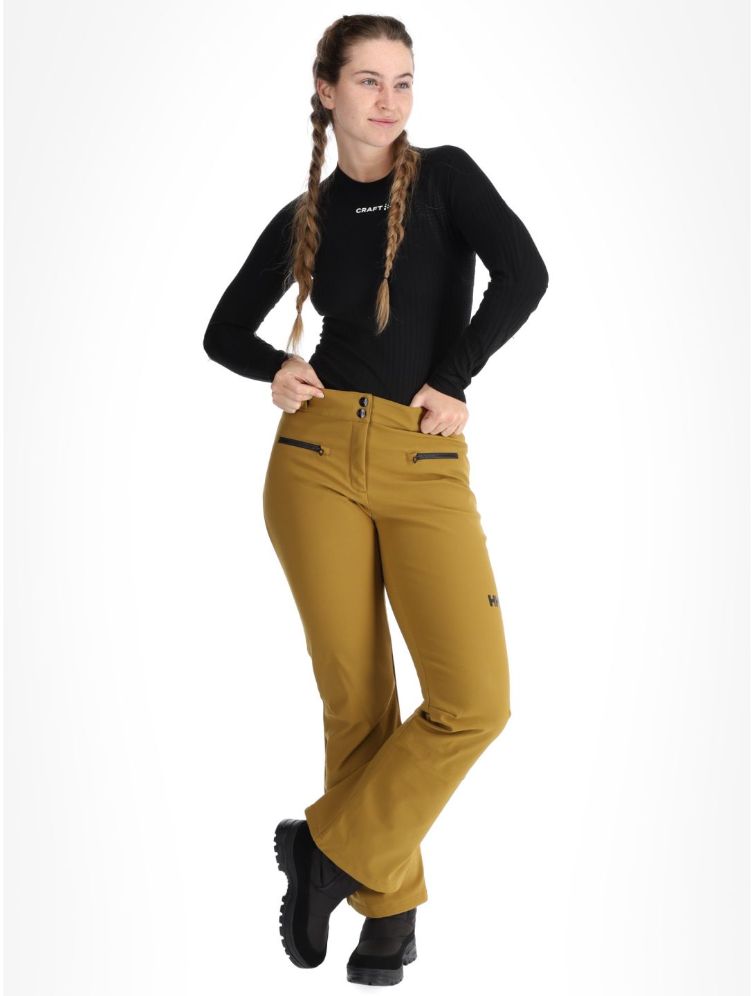 Helly Hansen, W Bellissimo 2 pantaloni da sci softshell donna Lynx marrone 