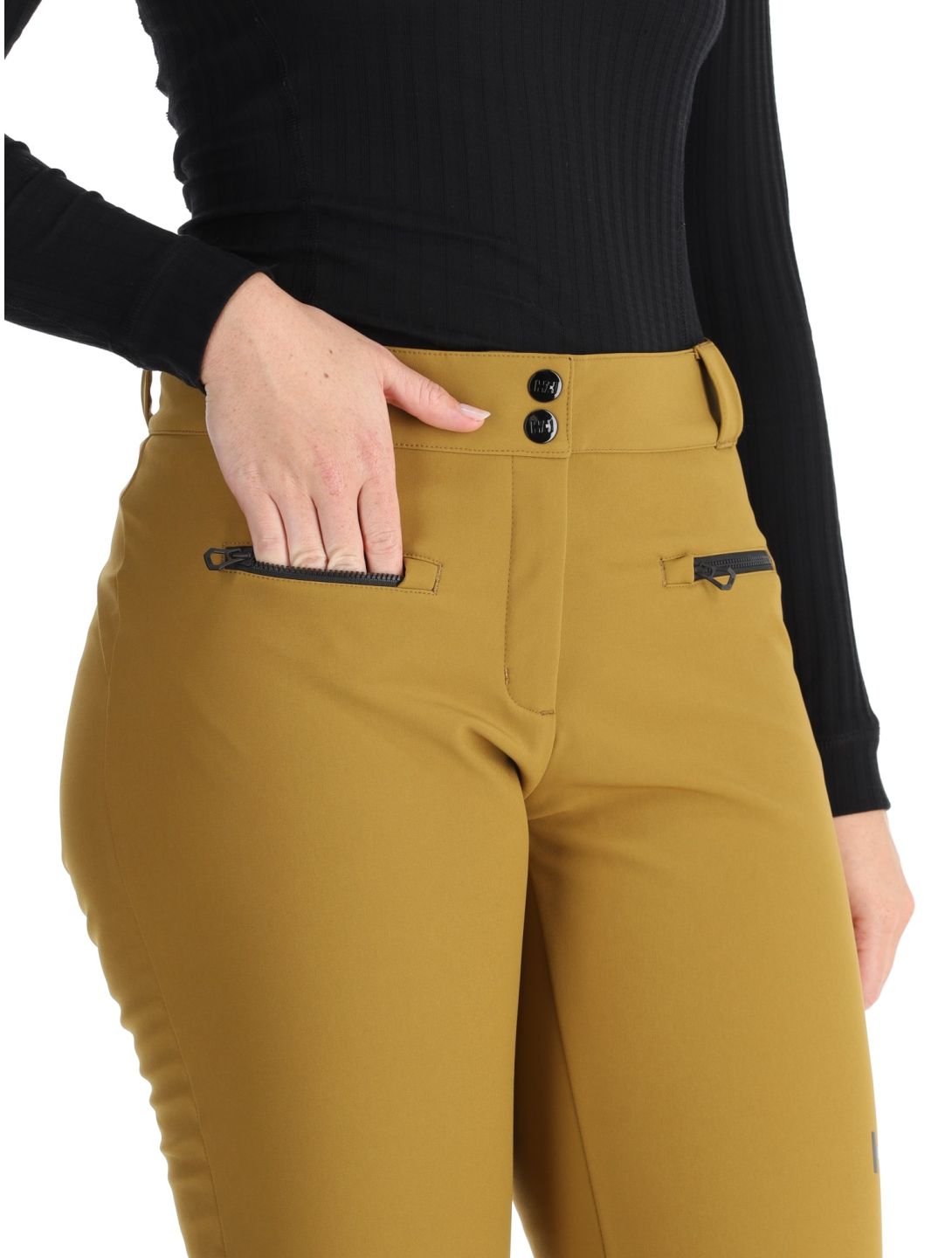 Helly Hansen, W Bellissimo 2 pantaloni da sci softshell donna Lynx marrone 