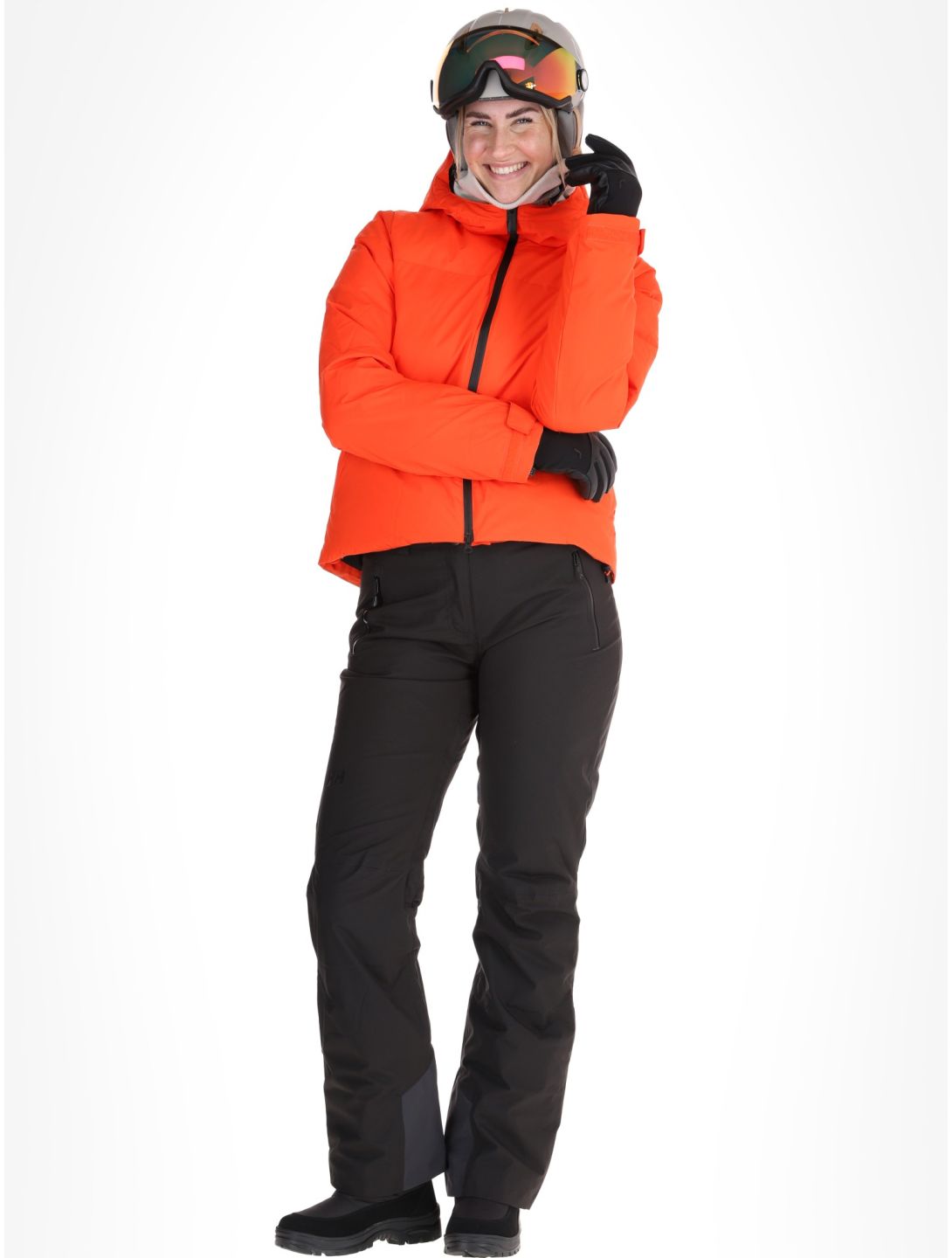 Helly Hansen, W Nora Short Puffy giacca sci donna Cherry Tomato arancio 