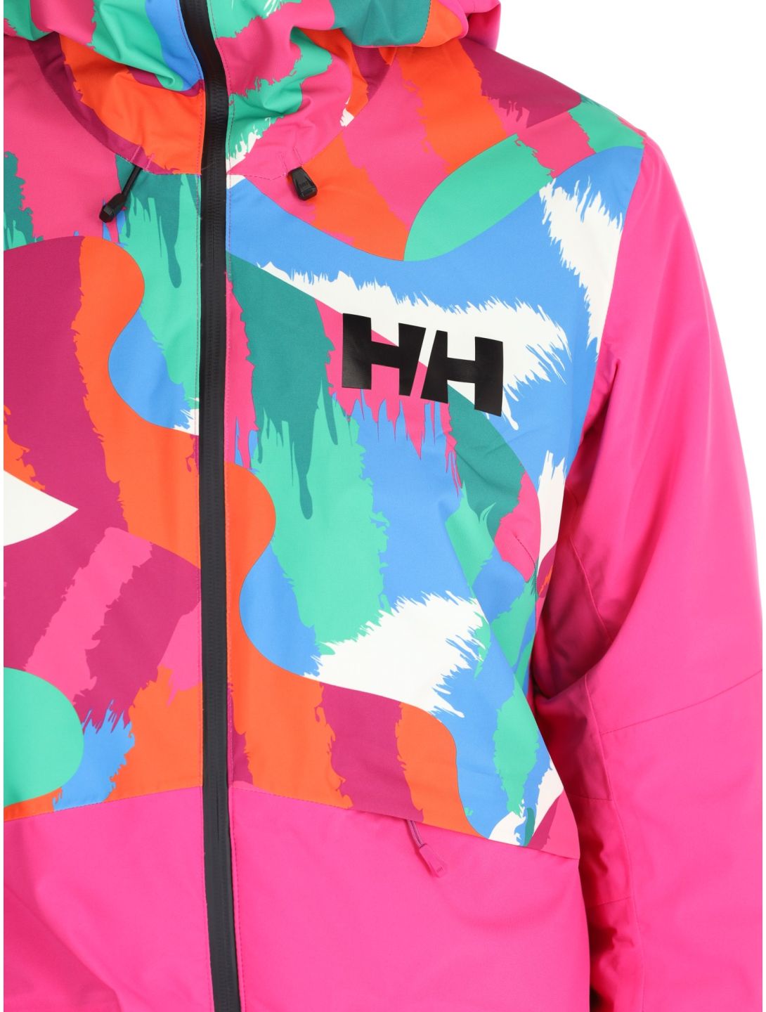 Helly Hansen, W Powchaser 2.0 giacca sci donna JPB AOP multicolorato, rosa 