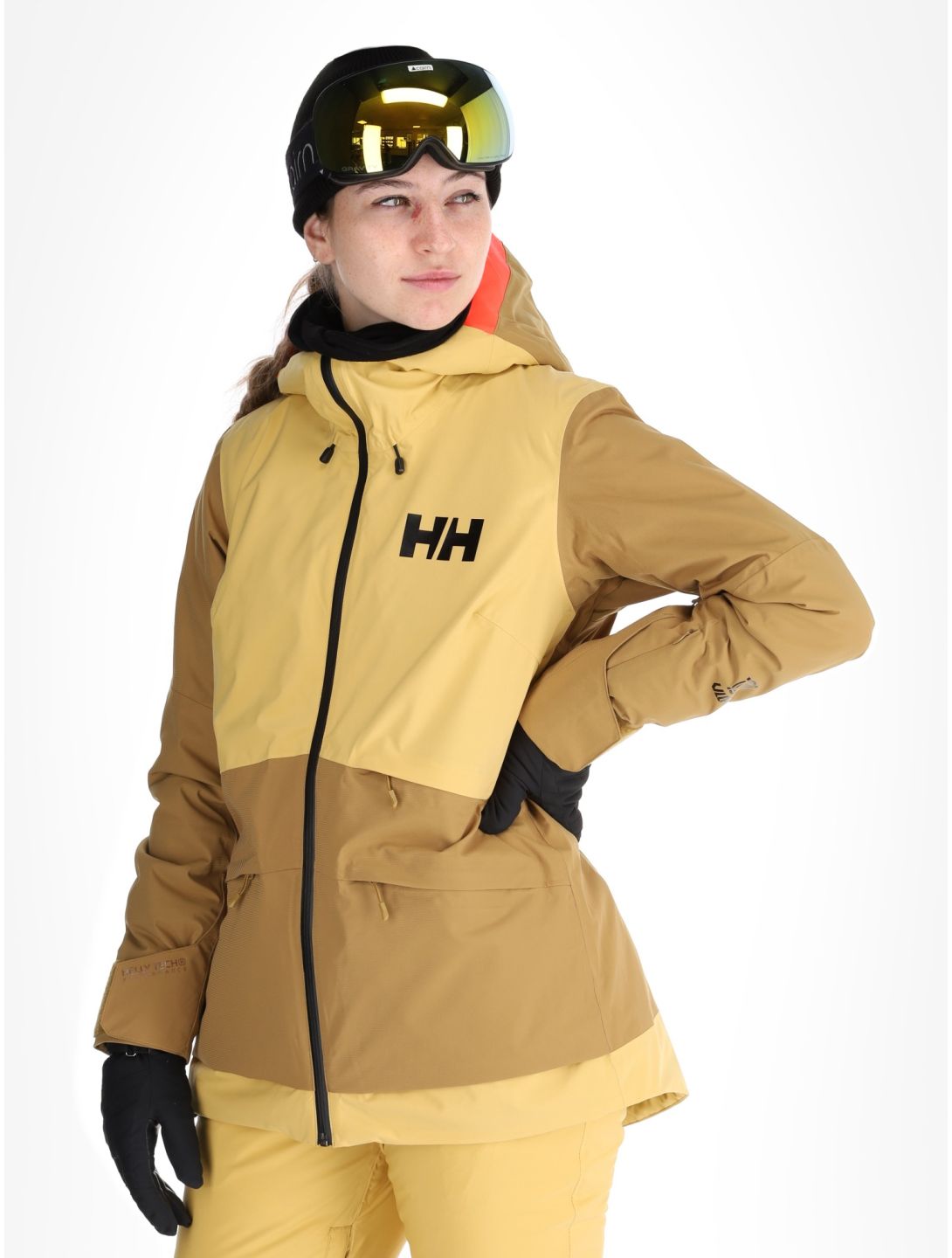 Helly Hansen, W Powchaser 2.0 giacca sci donna Sand giallo 