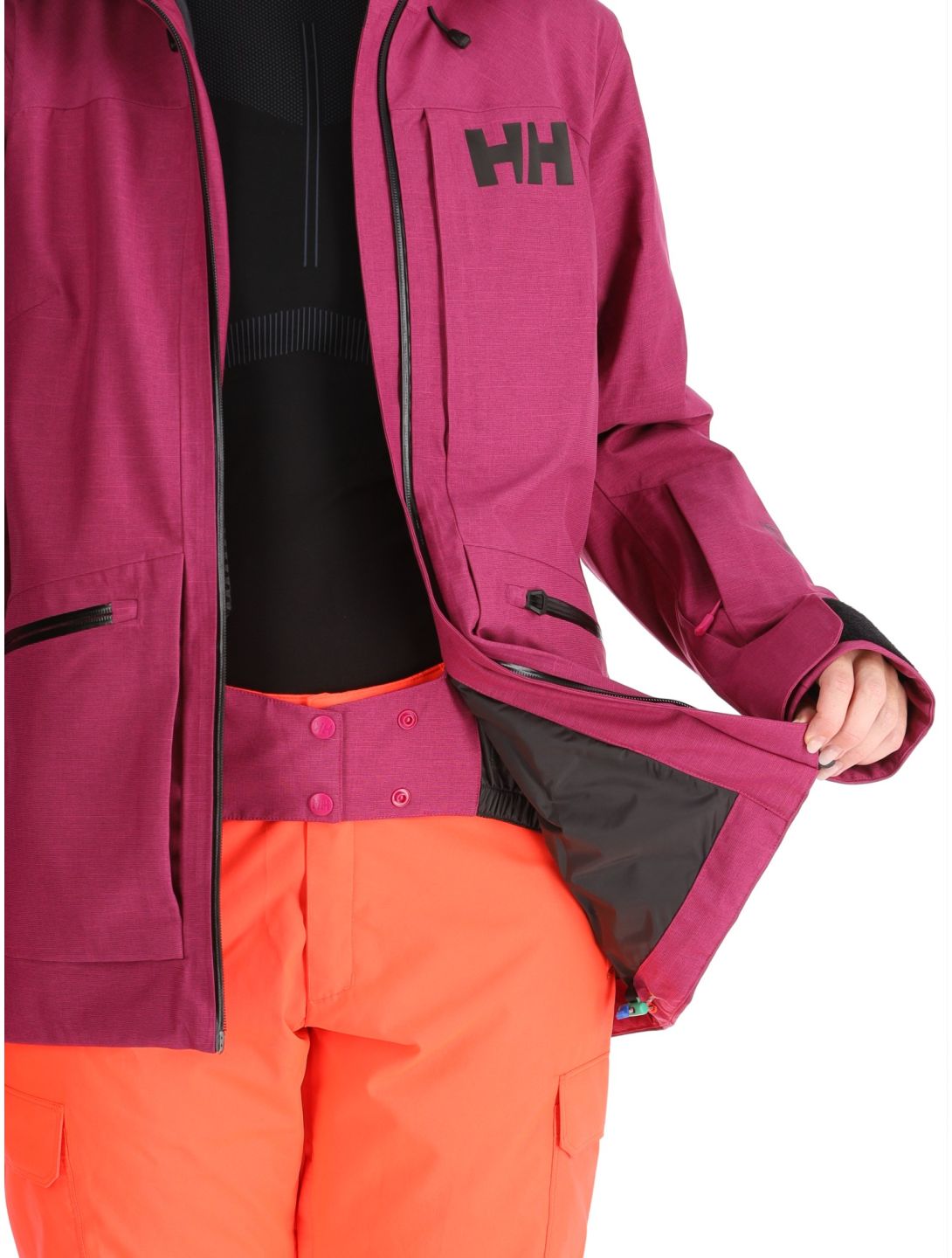 Helly Hansen, W Powderqueen 3.0 giacca sci donna Magenta viola 