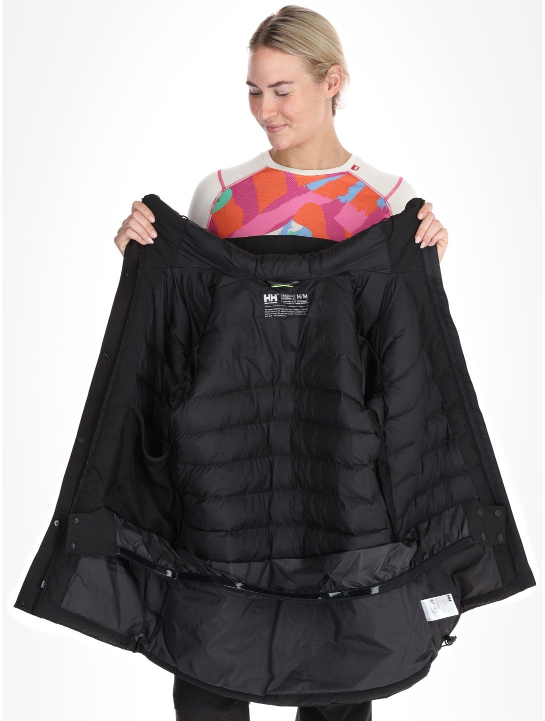 Helly Hansen, W Snowplay Long Insulated giacca sci donna Black nero 