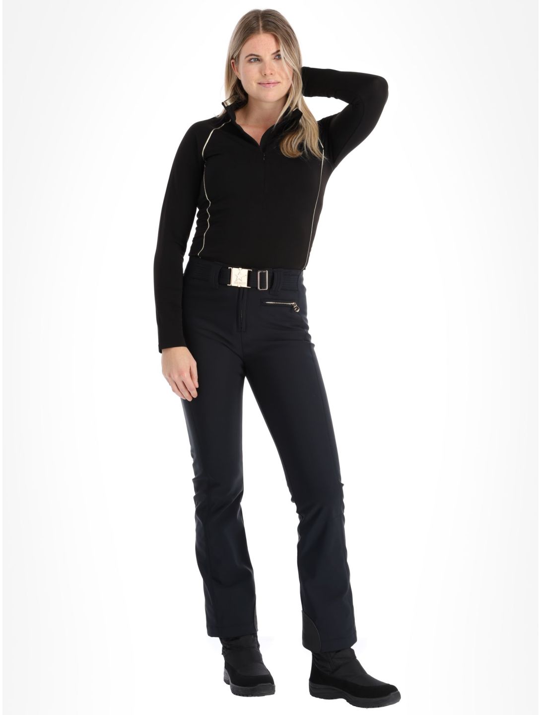 High Society, Lia pantaloni da sci softshell donna Black nero 