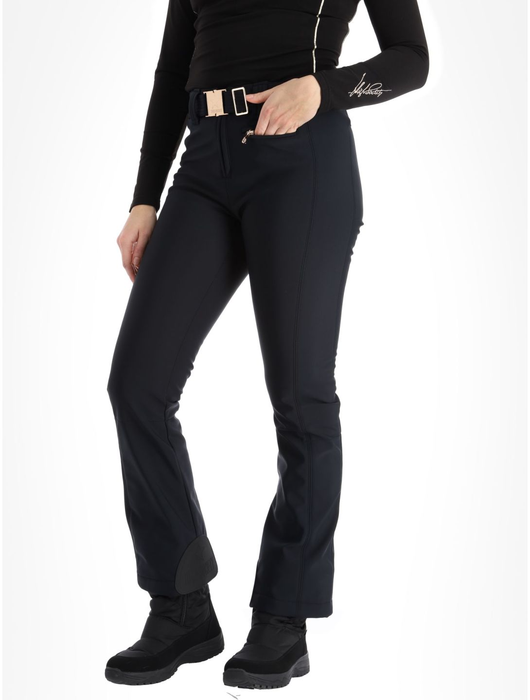 High Society, Lia pantaloni da sci softshell donna Black nero 