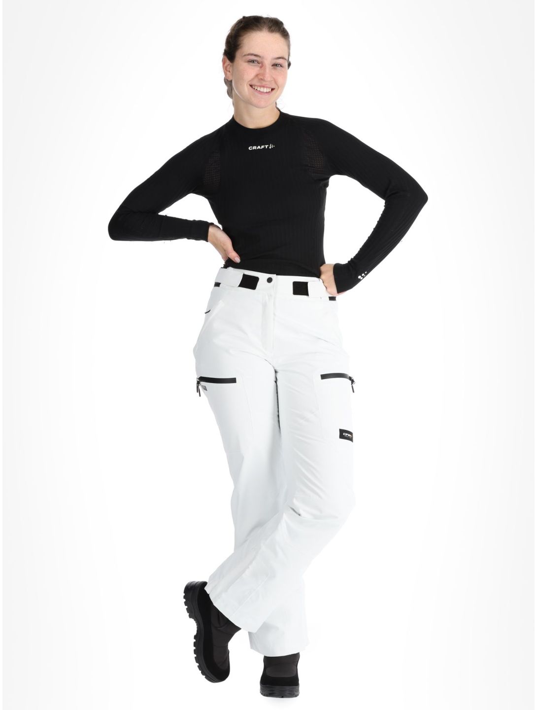 Icepeak, Calau pantaloni da sci senza imbottitura donna Natural White bianco 