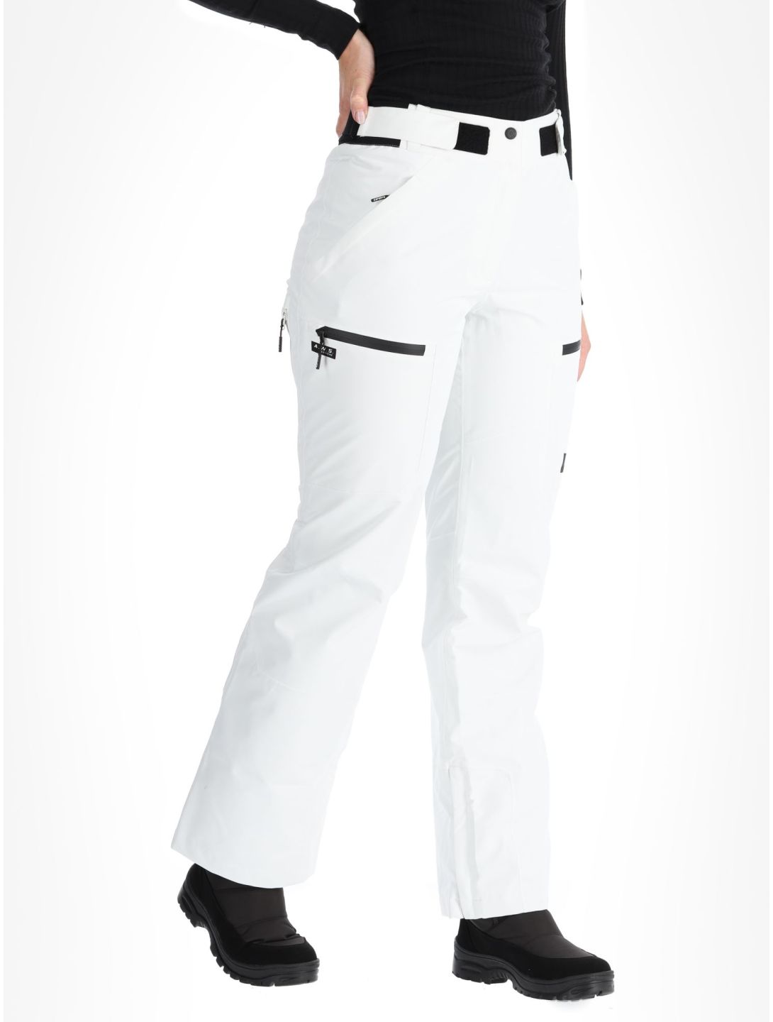 Icepeak, Calau pantaloni da sci senza imbottitura donna Natural White bianco 