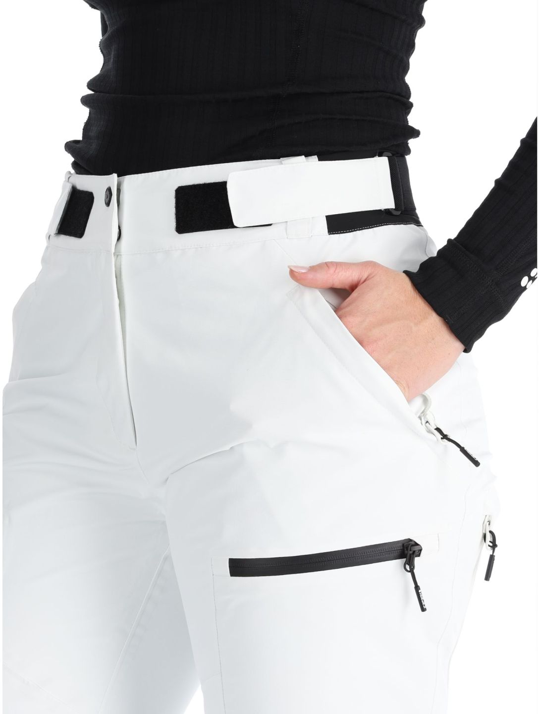 Icepeak, Calau pantaloni da sci senza imbottitura donna Natural White bianco 