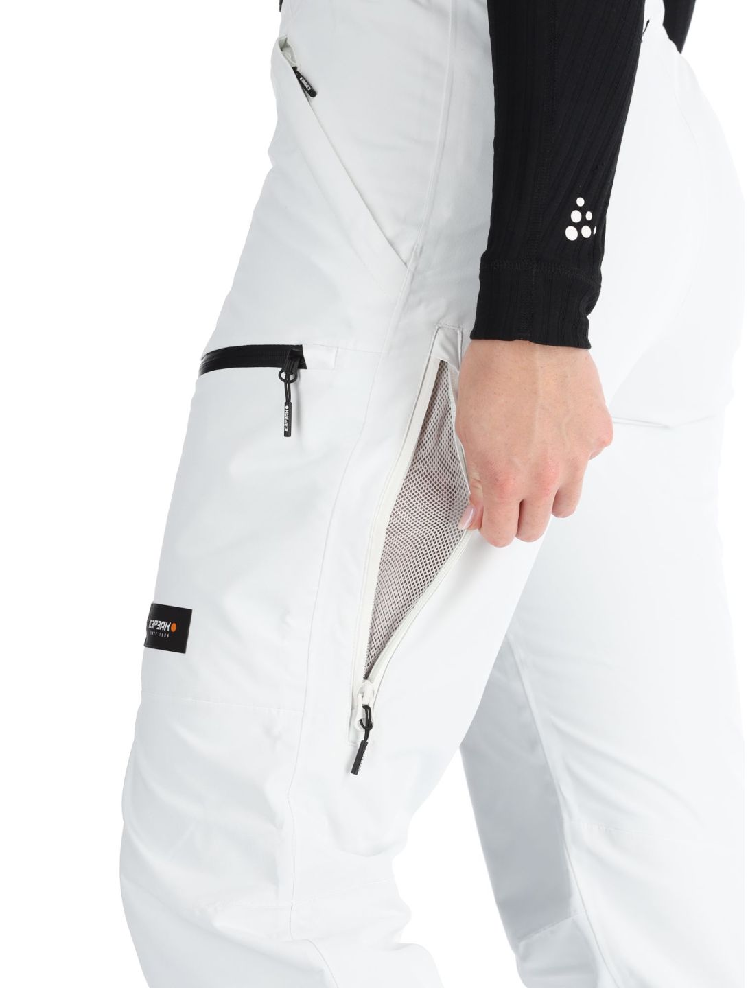 Icepeak, Calau pantaloni da sci senza imbottitura donna Natural White bianco 