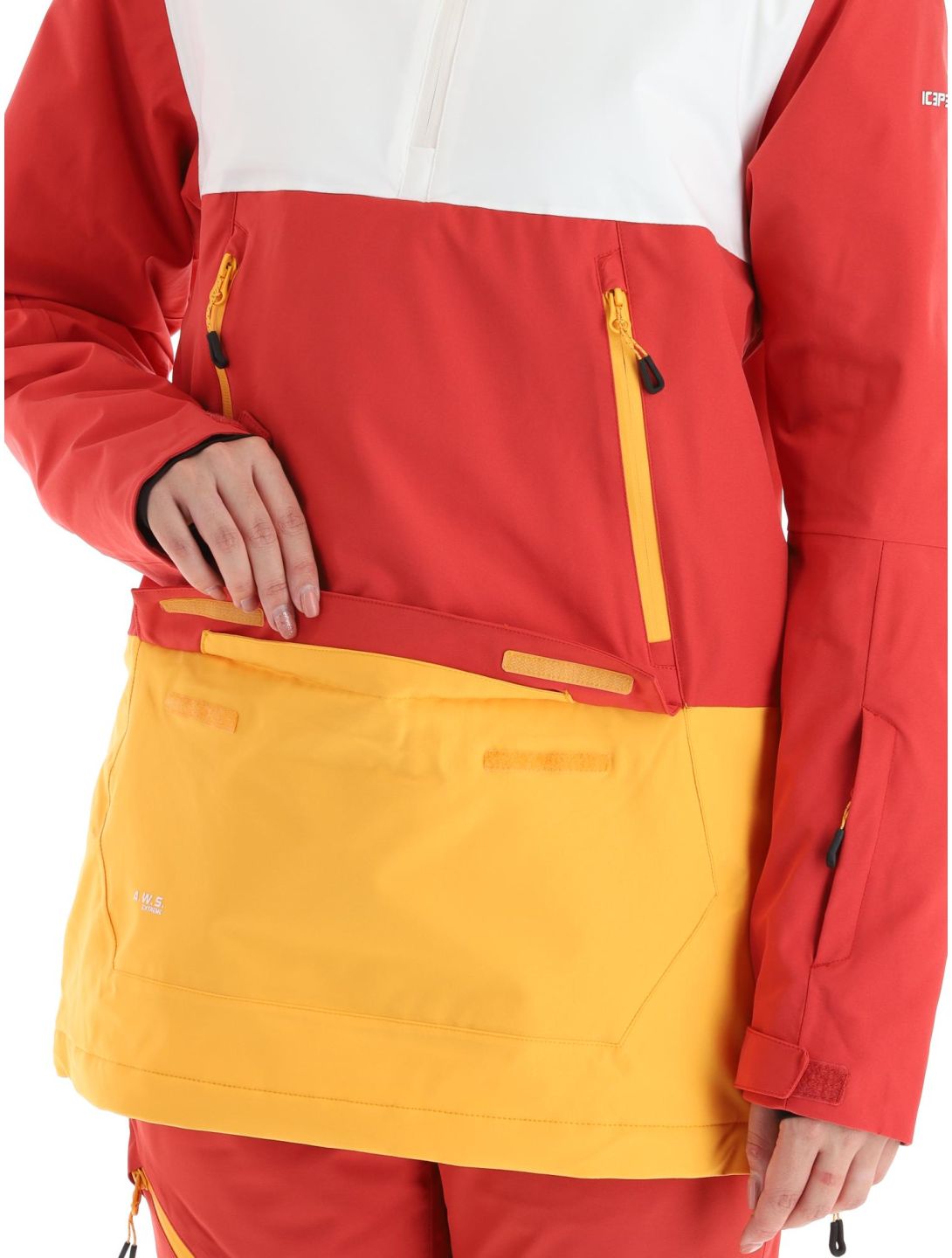 Icepeak, Calio anorak donna Cranberry arancio, bianco, rosso 