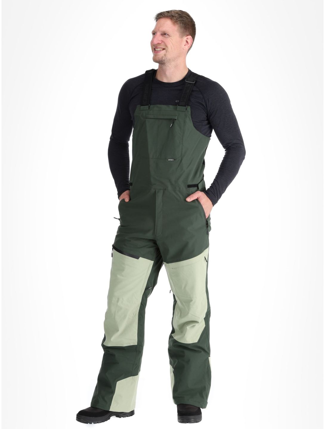 Icepeak, Cambo pantaloni da sci uomo Dark Olive verde 